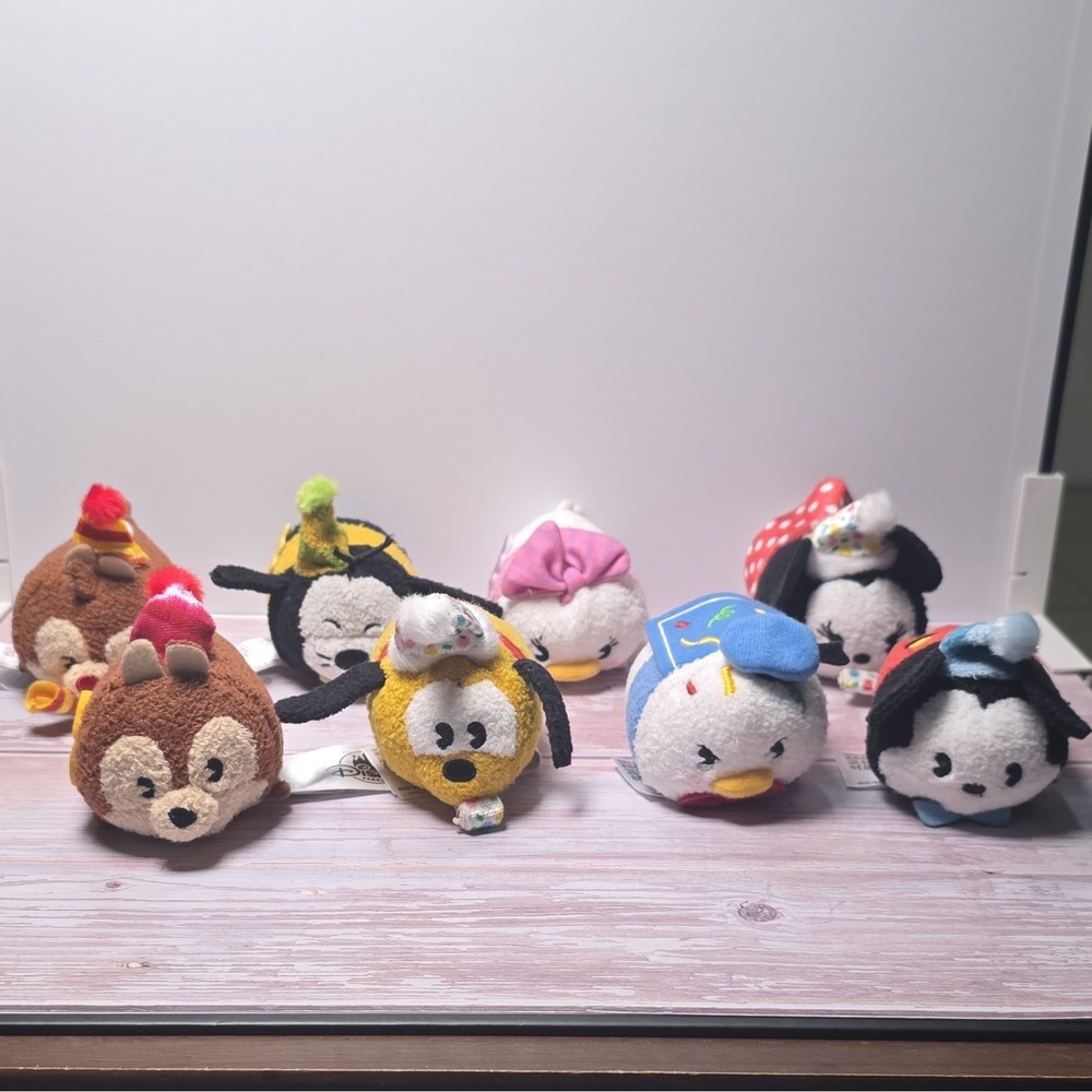 Disney Parks Tsum Tsum Mickey Mouse Party 90th Birthday Anniversary Set of 8
